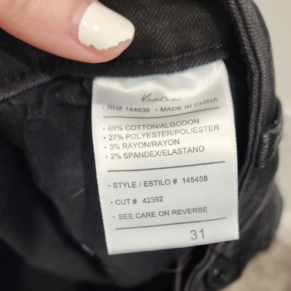 KanCan Black High-Waisted Jean Shorts with Frayed Hem - Picture 9 of 9